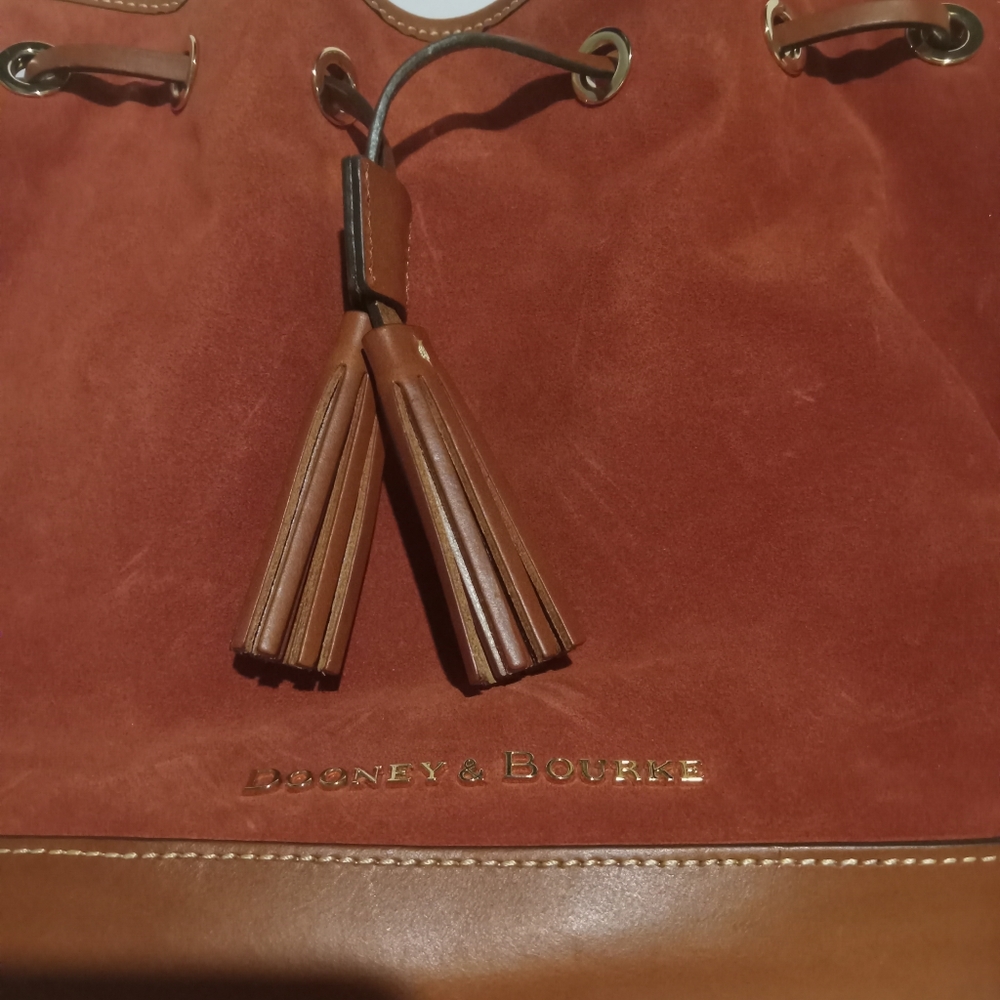 Dooney & Bourke Suede Drawstring Bag - Picture 2 of 7